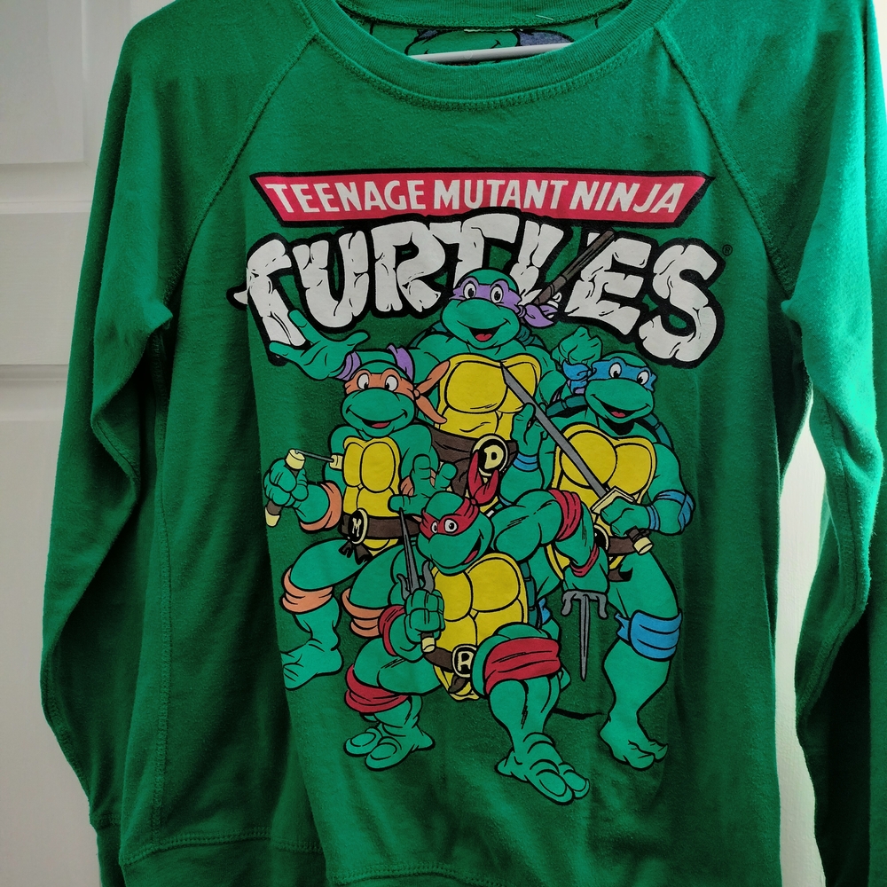 Green Teenage Mutant Ninja Turtles Long Sleeve Tee